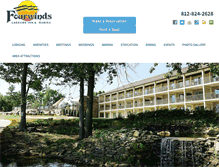 Tablet Screenshot of fourwindsresort.com
